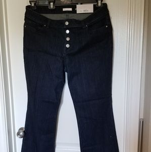 Button up, flare, size 18, jeans